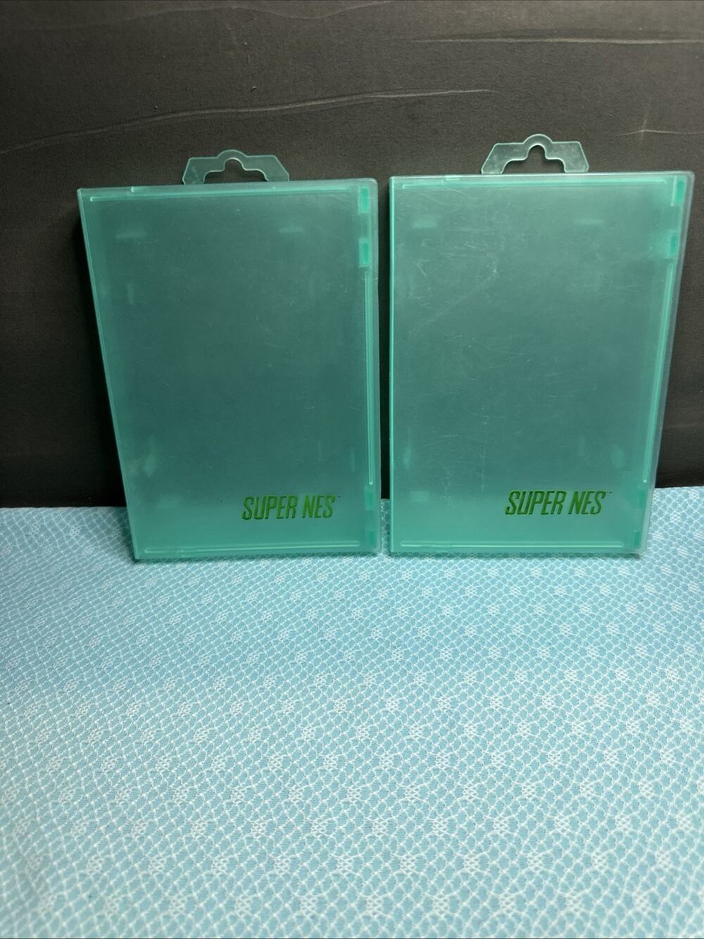LOT 2 Super Nintendo (Super Nes) Clamshell Hard Plastic Protectors